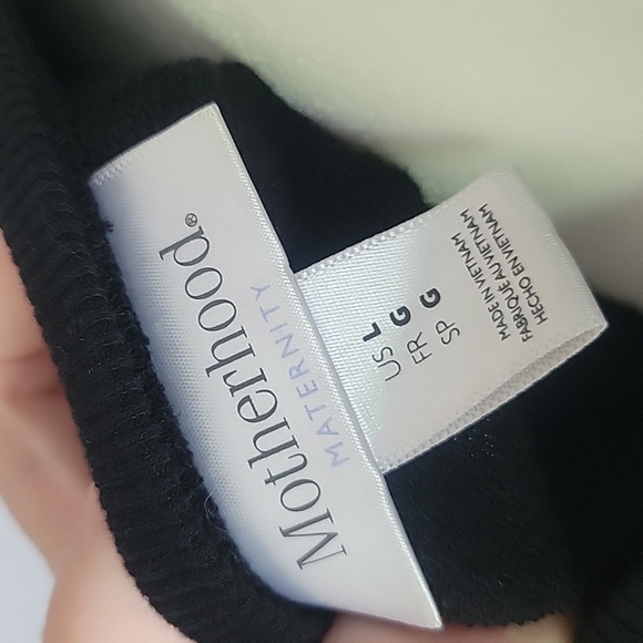 Mothehood Maternity Baby Love Black Sweatshirt Large - Picture 4 of 4